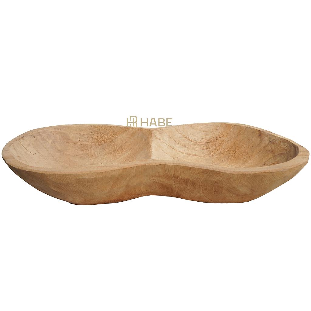 Teak Long Bowl Thin S 29x14x4,5 cm Natural