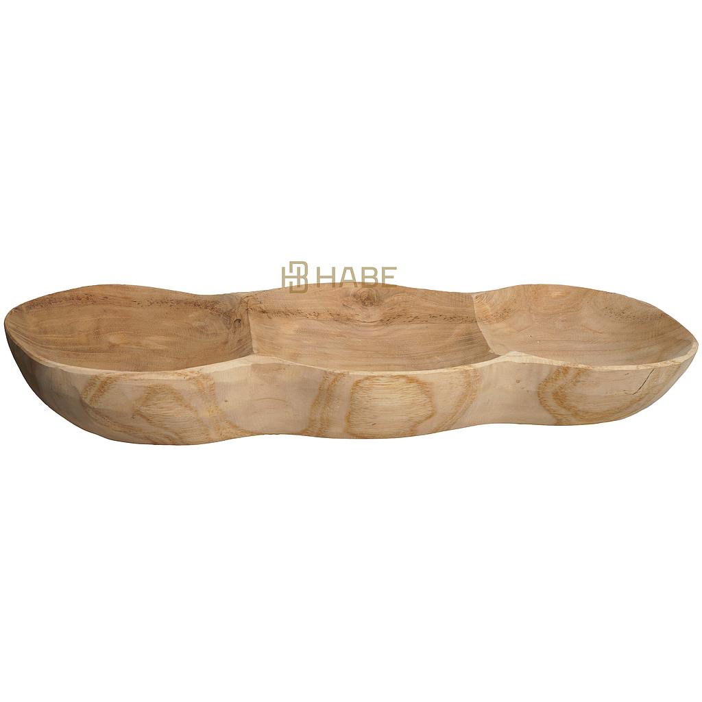 Teak Long Bowl Thin L 39x15x5 cm Natural