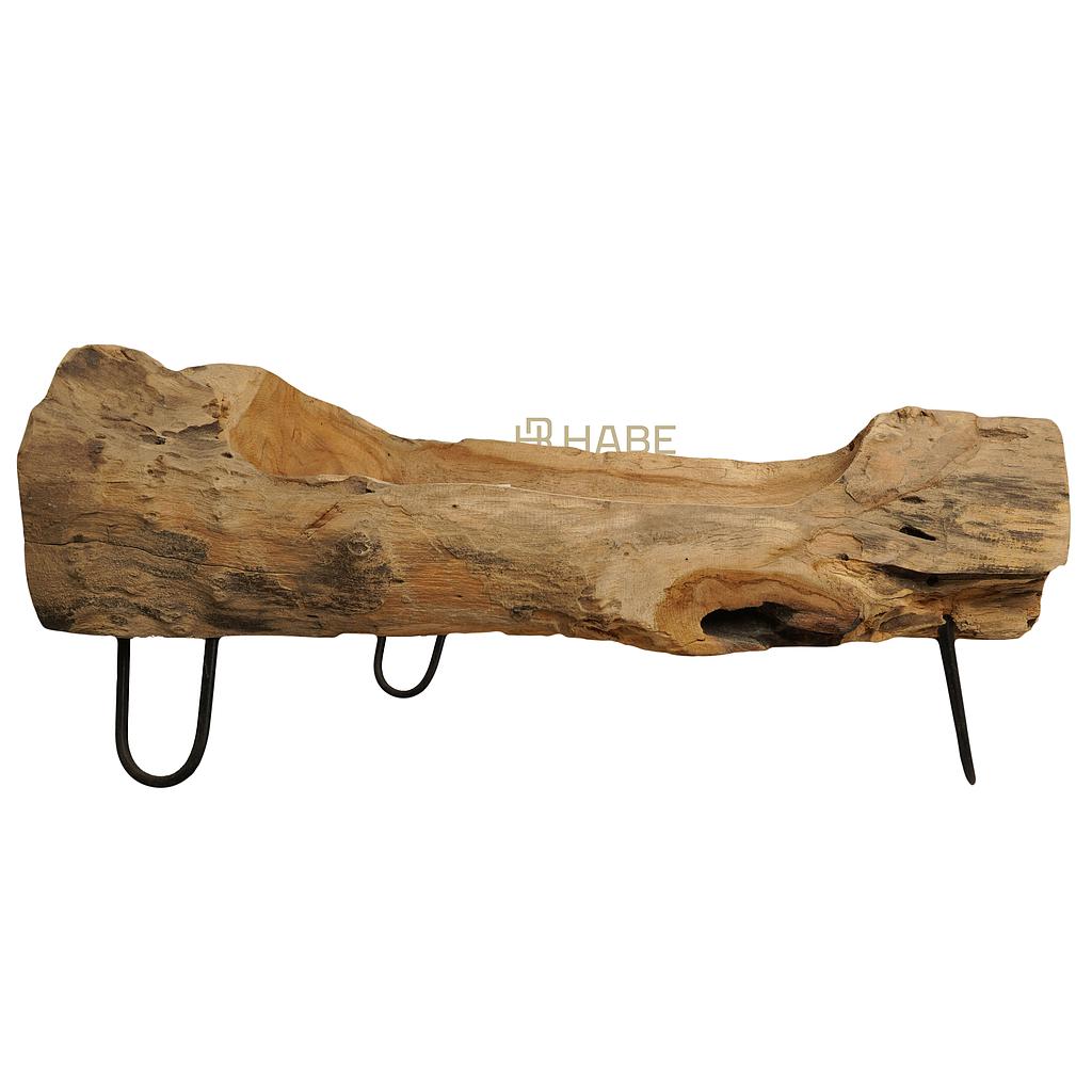 Bowl on Feet Teak 38x19x20 cm Natural