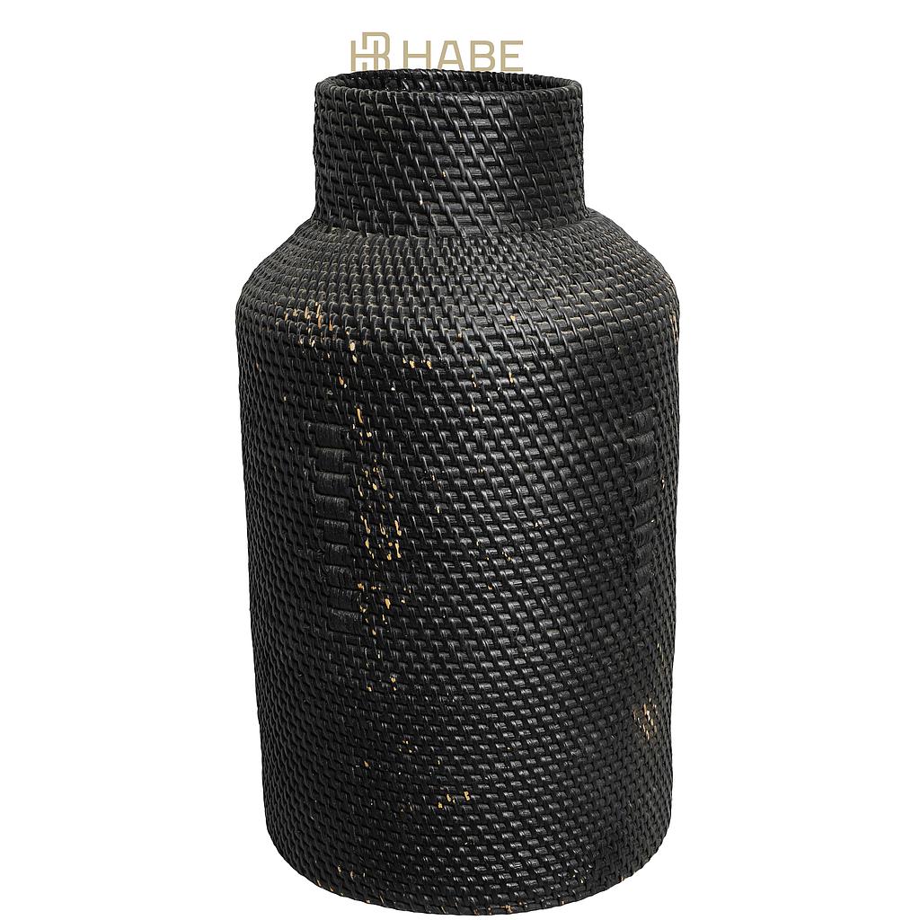 Vase Rattan Black Wash