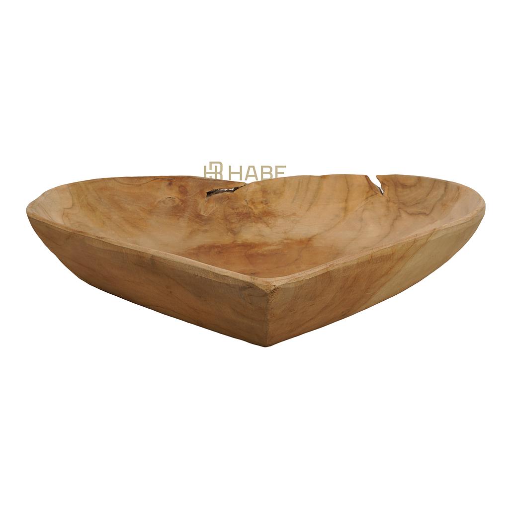 Teak Heart Plate Waxed
