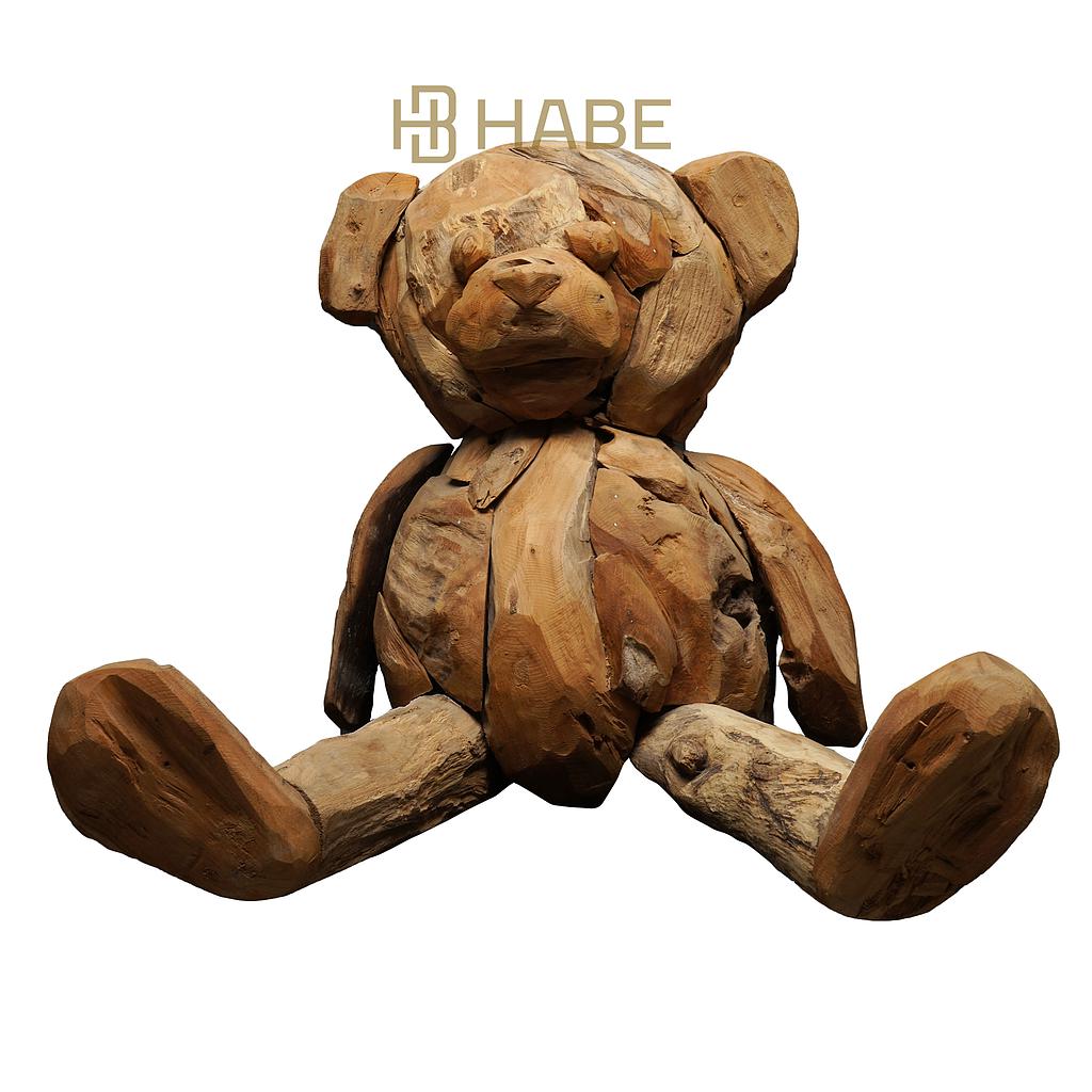 Statue Sitting Teddy Bear Natural