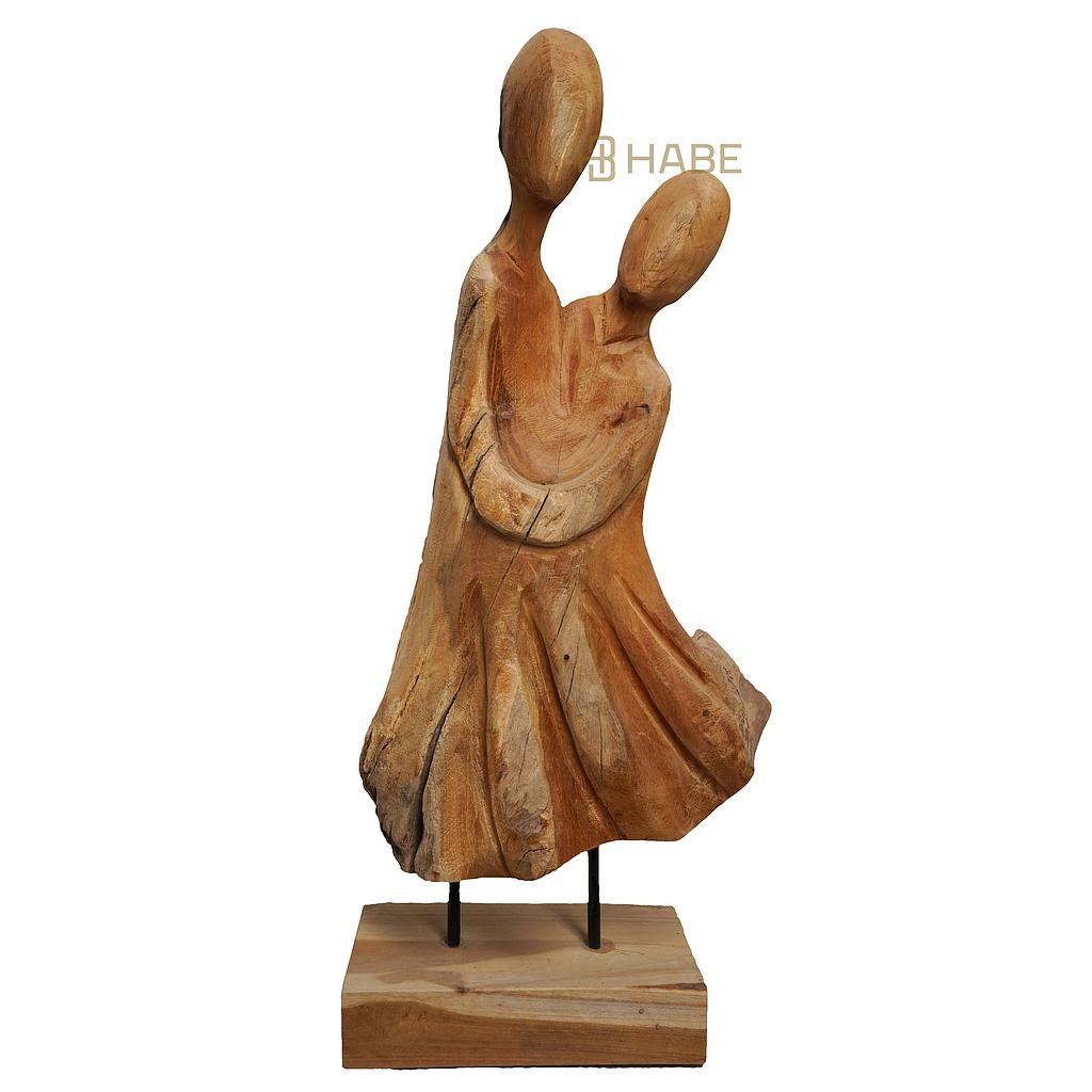 Teak Couple 26x12x55 cm Natural