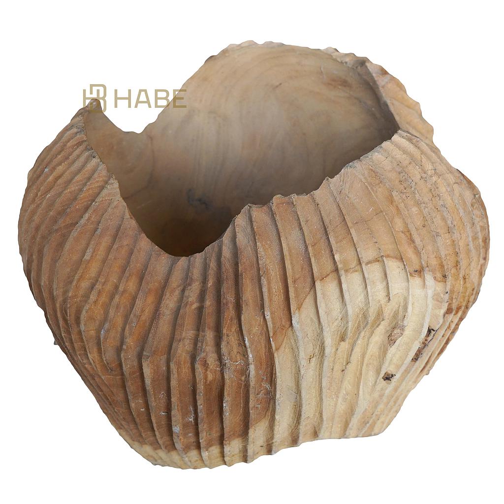 Bowl Teak 26x26x20 cm Natural